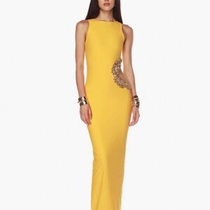 Bronx and Banco Yellow Backless Dress